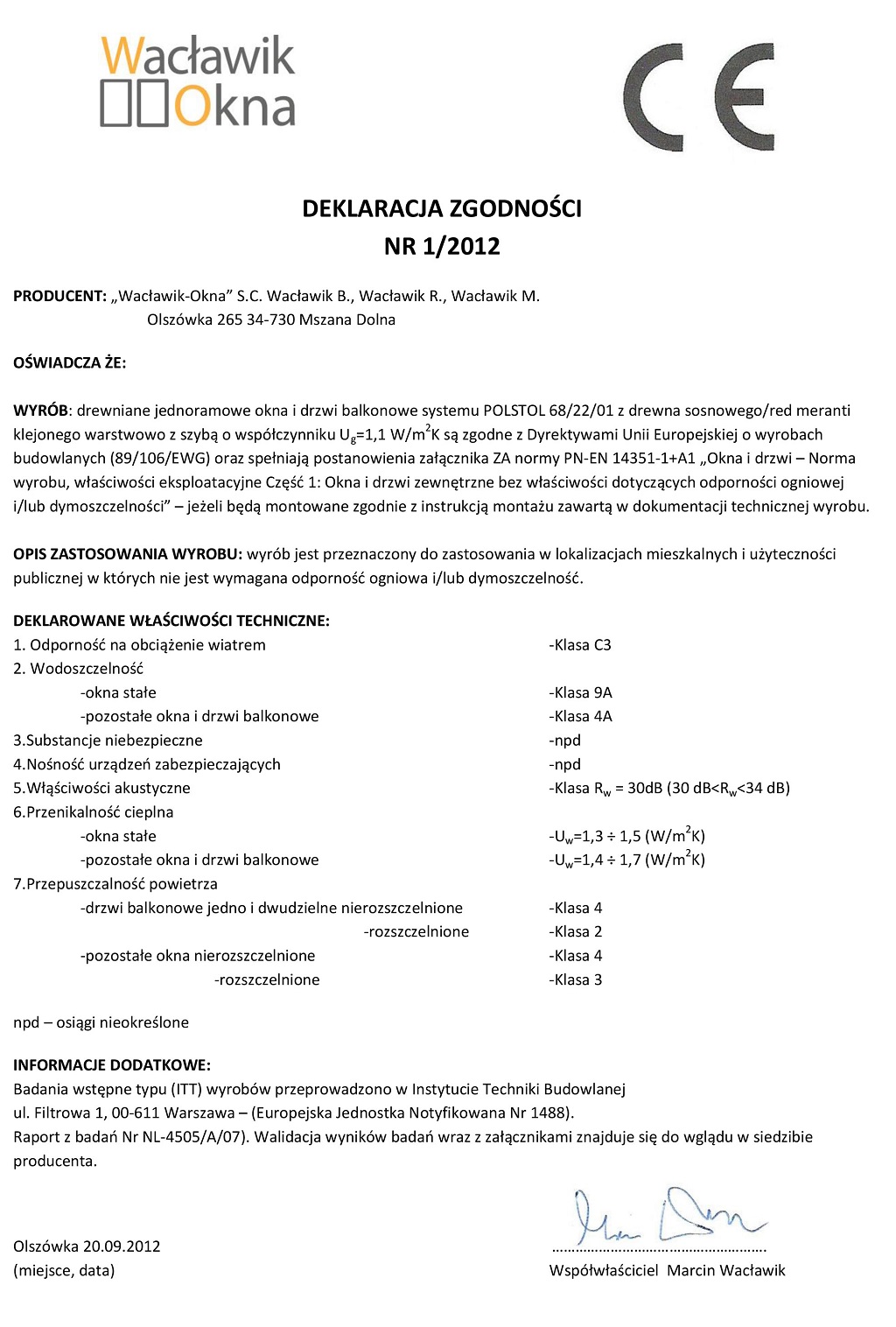 certyfikat U11